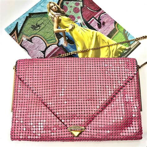 versace pink glowmesh bag